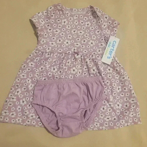 Carter's Other - NWT Carter's Lilac Flowers 2 PC Set 6-9 MO